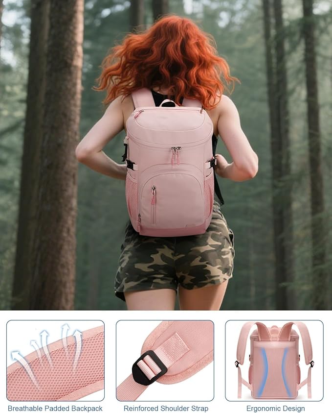 Cooler Backpack Insulated Waterproof,30 Cans Backpack Coolers Leakproof Lunch Backpack for Men