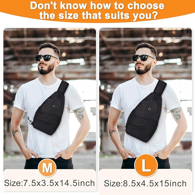 Crossbody Bags for Women Men Trendy Sling Bag Bakpack Casual Chest Bag with Convertible Shoulder