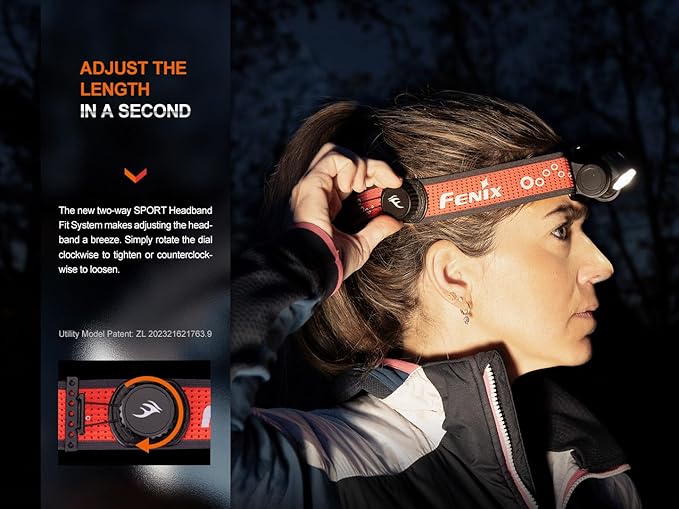Fenix HM65R-T V2.0 Running Headlamp, 1600 Lumen White Light and Warm White Dual Beams, USB-C