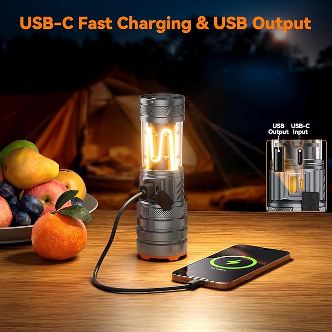 Camping Flashlights,90000 Lumens 5000mAh Super Bright High Lumens Rechargeable Flashlight with 11