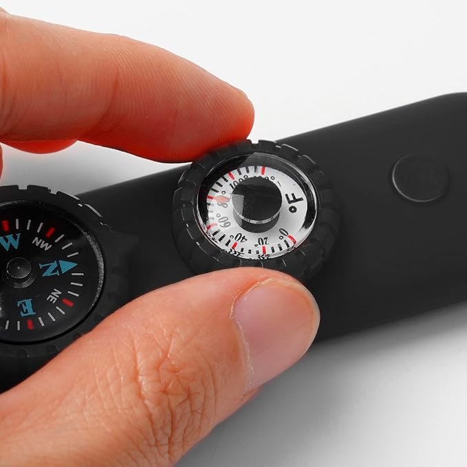 Emergency Survival Safety Whistle，Whistle for Kids with Lanyard,Compass,Thermometer,Ideal for