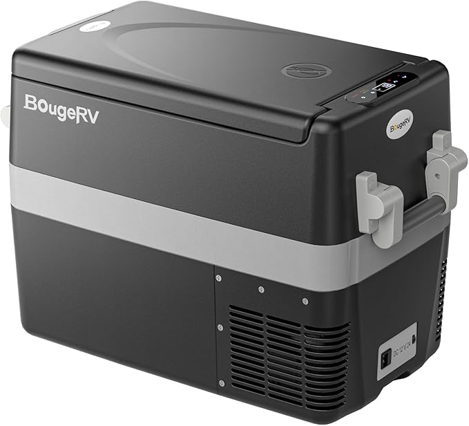 BougeRV 12V Refrigerator Fridge Freezer Portable Car Fridge 42 Quart Electric Cooler 12V/24V DC