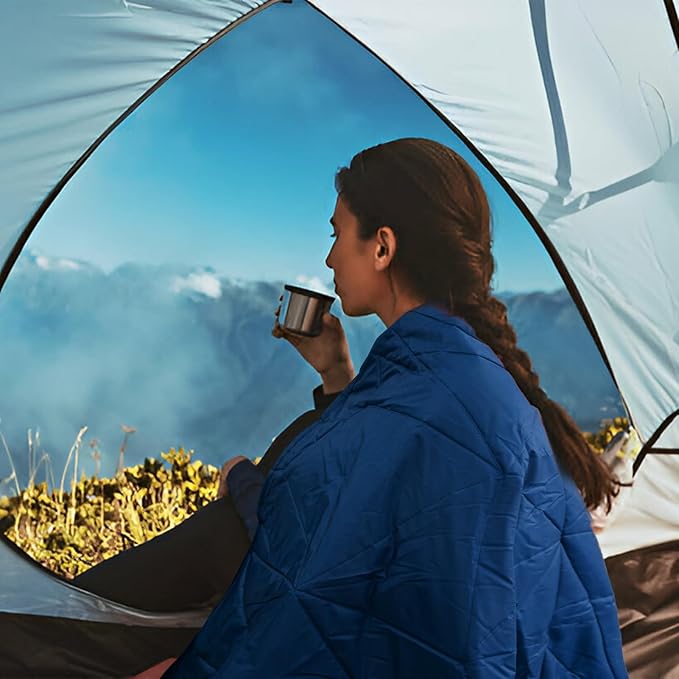 Outdoor Waterproof Blanket, Foldable Fleece Stadium Blanket for Outdoor Sports Event, Camping, Car