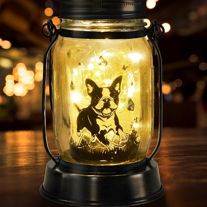 Boston Terrier Gifts for Women/Men Boston Terrier Solar Lanterns Mom Birthday Dog Lovers Lantern