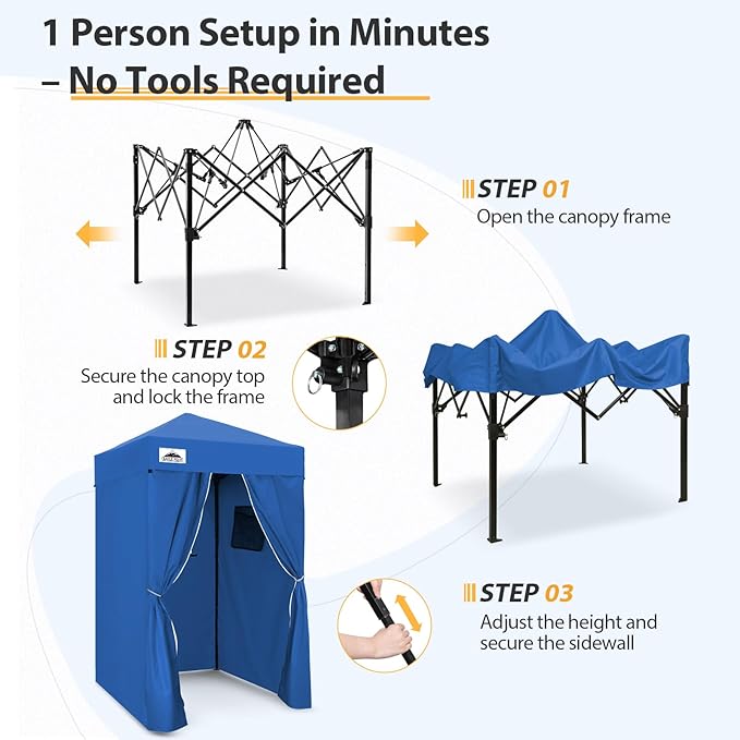 EAGLE PEAK Flex Ultra Compact 4x4 Pop-up Canopy, Sun Shelter, Changing Room, Portable Privacy
