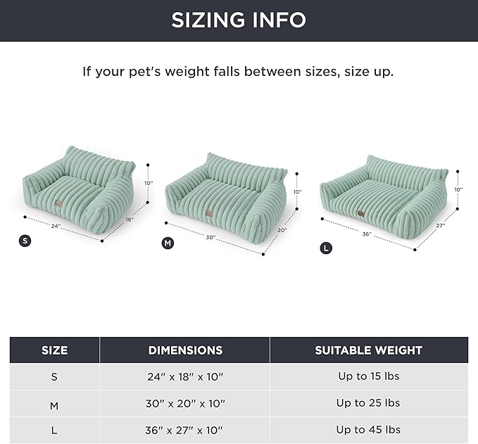 Bedsure Cute Cat Couch for Pets - Fluffy Cat Sofa with Premium Soft Corduroy Fleece, Fuzzy Pet
