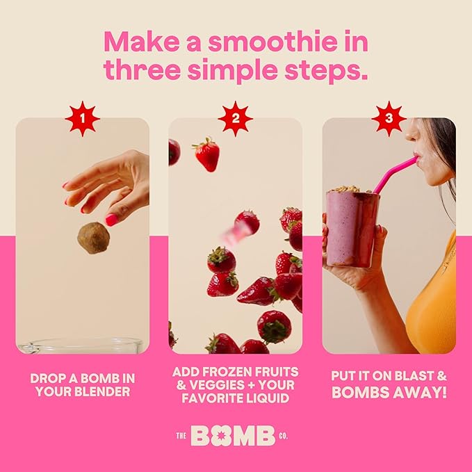 The Bomb Co. Blender Bomb, The OG, Superfood Smoothie Mix with Chia Seeds, Hemp Seeds, Flax Seeds