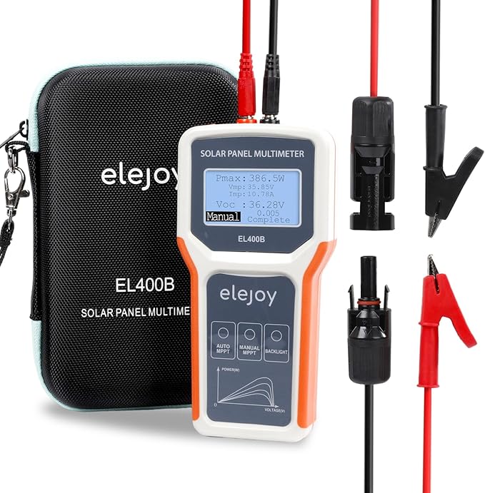 400W Solar Panel Tester Photovoltaic PV Multimeter with MPPT, 12-60V Voc, 0-20A Isc, Battery-Free