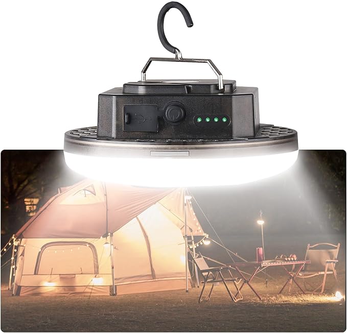 Transparent Portable Rechargeable LED Camping Lights,Waterproof Outdoor Light with 5000Lm,Super