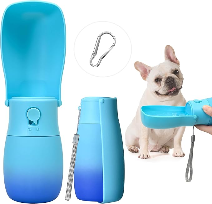 Dog Water Bottle, Travel Puppy Water Bowl, Leak Proof Portable Puppy Water Dispenser, Foldable Dog