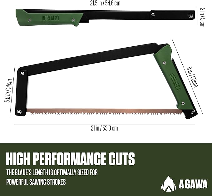 AGAWA - BOREAL21 Backwoods Kit - Includes 21" Folding Saw, Leather Sheath, 21" All-Purpose & 21"