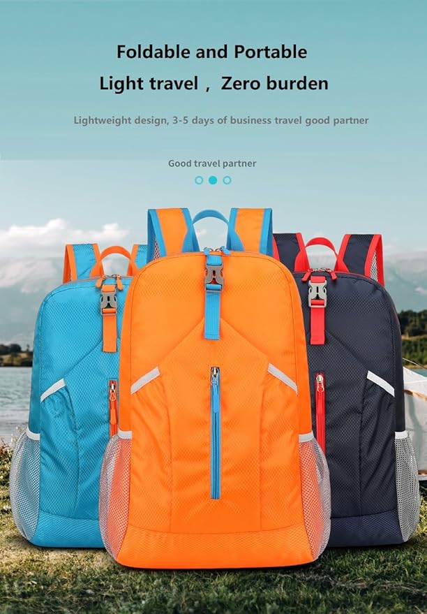 25L Foldable Hiking Backpack Lightweight Packable Basic-Daypack Collapsible Bag Water-Resistant