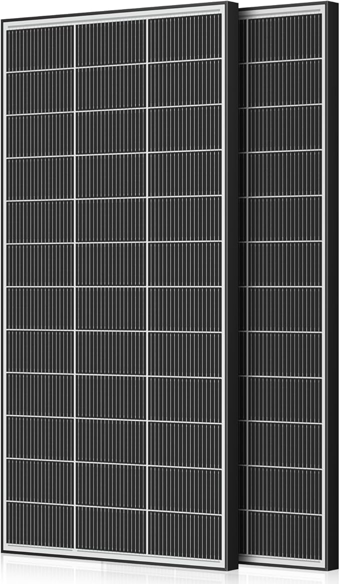 Bifacial 200 Watt Solar Panel 2Pack 18BB Monocrystalline Cell High-Efficiency Module PV Power