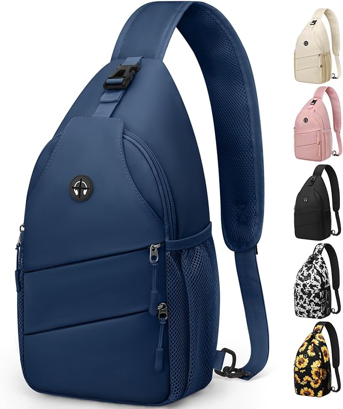 Crossbody Bags for Women Men Trendy Sling Bag Bakpack Casual Chest Bag with Convertible Shoulder