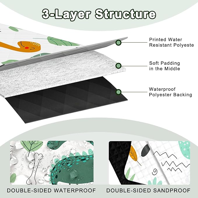 Extra Large Picnic Blanket Waterproof,80"x 80"Foldable Machine Washable Beach Blanket,Outdoor