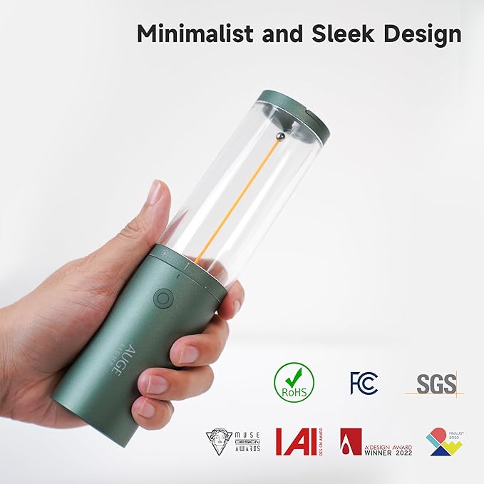 4-in 1 Rechargeable Camping Lights, LED Flashlight High Lumen with Hidden Hook SOS Mode Ultra-Long