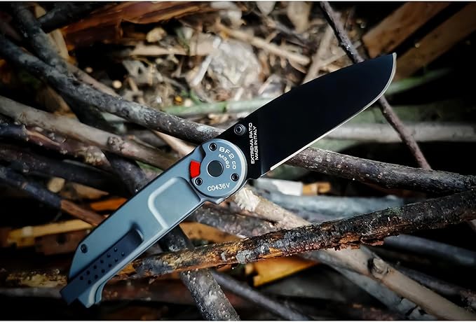 Extrema Ratio - BF2 CD M390 (Grey) Folding Knife, M390 steel blade 60 HRC, grey satin finish