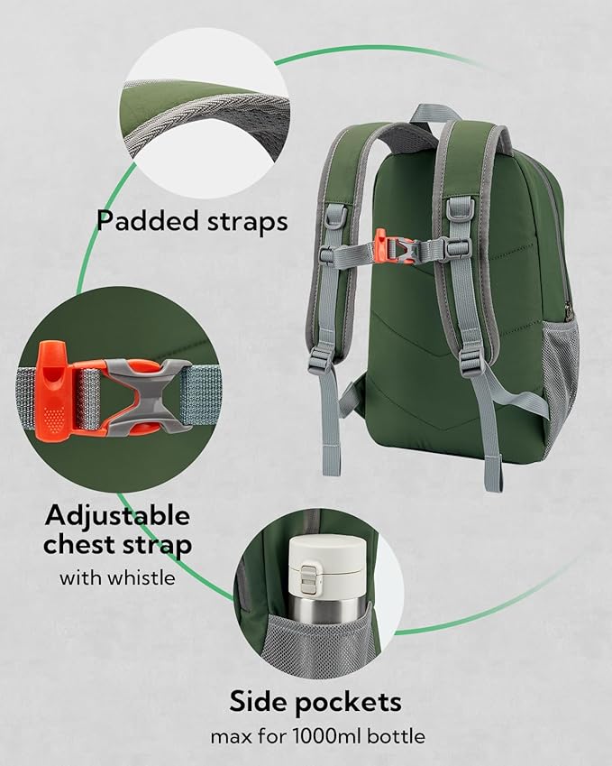 WATERFLY 12L Small Hiking Backpack: Day Pack Lightweight Travel Bag Camping Fitness Cycling Outdoor