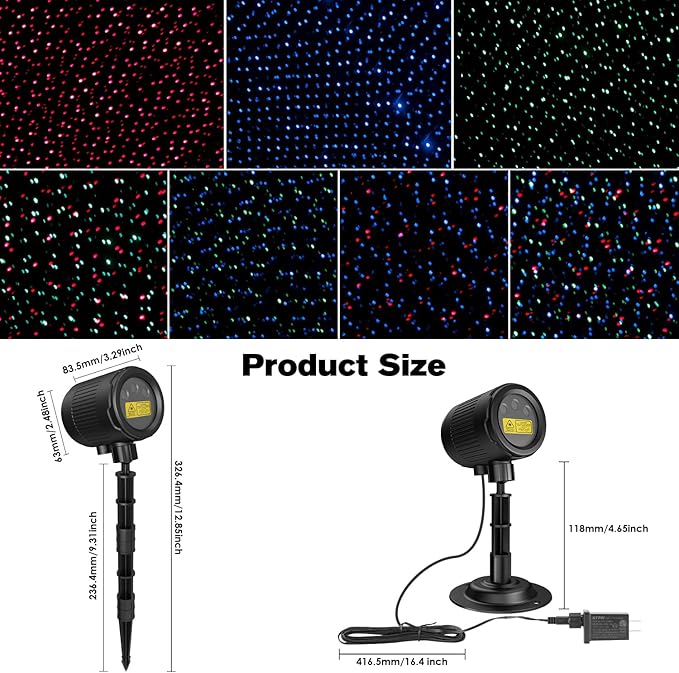 Halloween Laser Lights Outdoor, 3 Color RGB Laser Christmas Projector Lights Outdoor, Waterproof