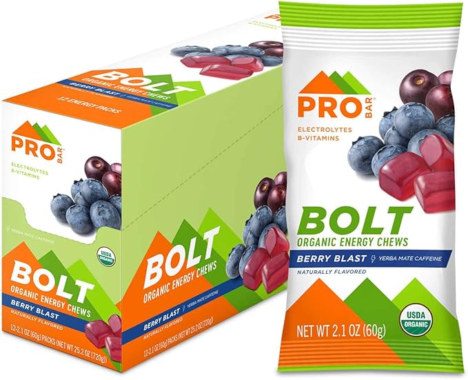 PROBAR - Bolt Organic Energy Chews, Berry Blast, Non-GMO, Gluten-Free, USDA Certified Organic