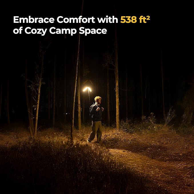 BougeRV Upgraded Telescopic Camping Light, 15600mAh Rotatable Electric Lantern, Collapsible Outdoor