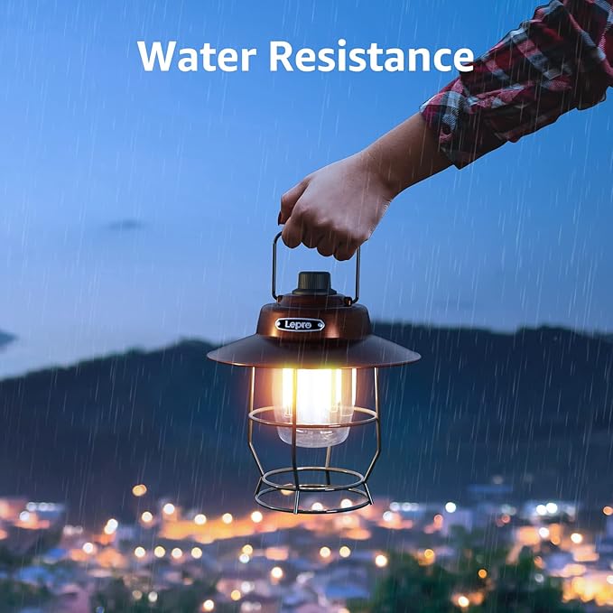 Lepro Vintage LED Camping Lantern Rechargeable, Power Bank, Christmas Decorations, Retro Style