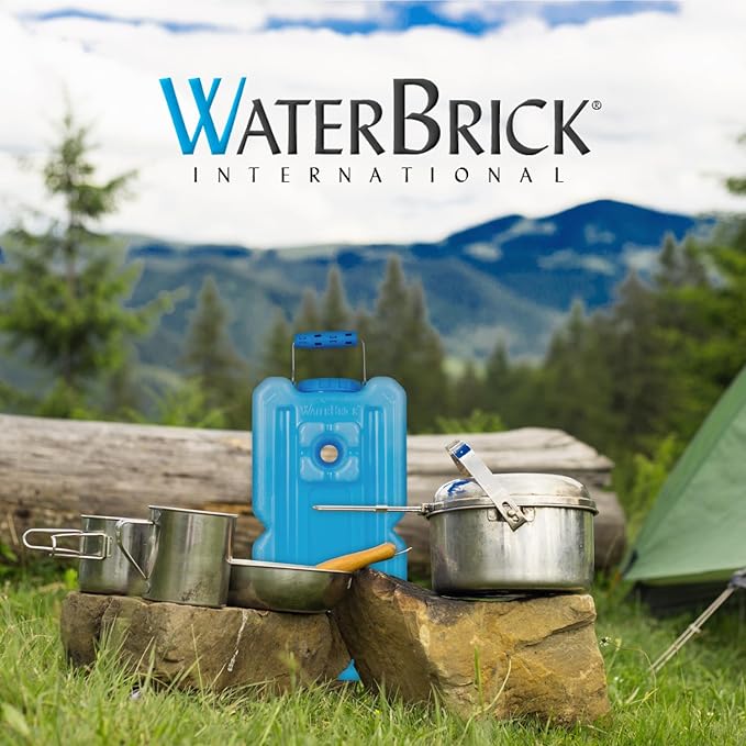 WaterBrick International Water Storage Containers for Emergency Water Storage | 4-Pack of Stackable