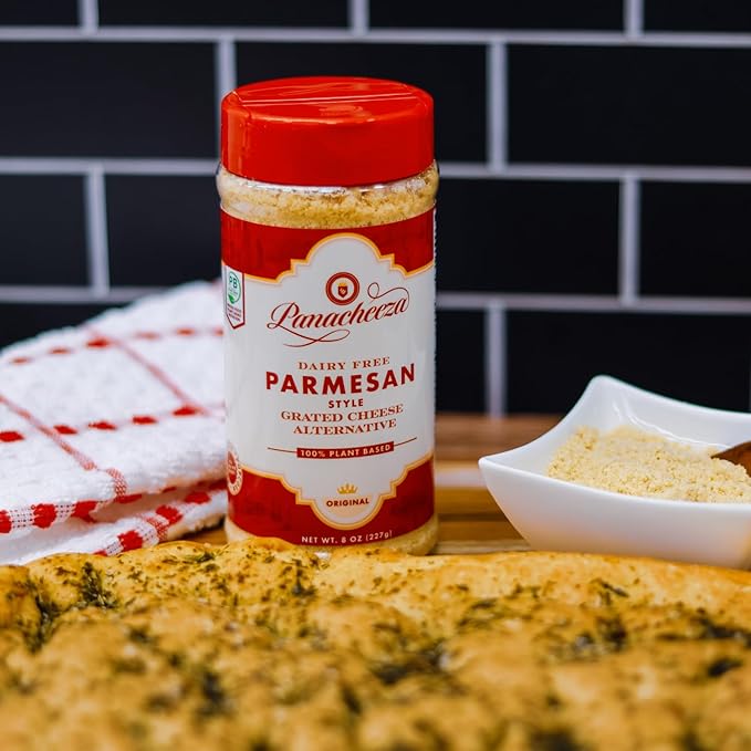 Panacheeza Plant Based Grated Parmesan Style Original - Vegan, with Bold Flavor for Pastas, Pizzas