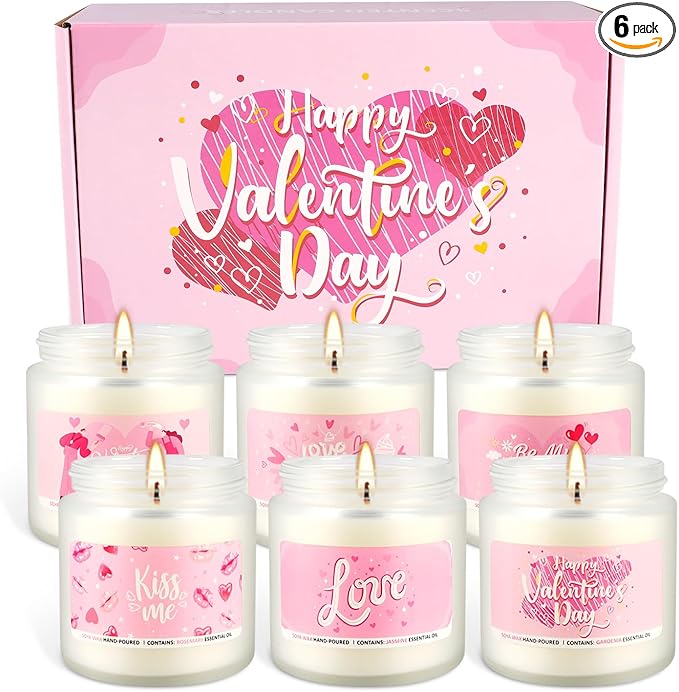 Scented Candle Gifts,6pack-Long Lasting Burning-Aromatherapy Candle for Men Husband