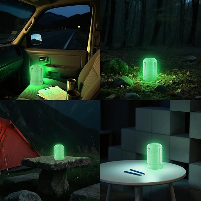 Lichamp LED Camping Lantern, 4 Pack Battery Powered Flashlight for Power Outages, Portable