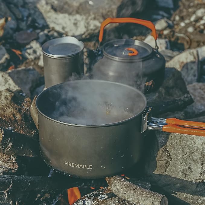 Fire-Maple Feast 4 Piece Camping Cookware Cookware Cookware Kit Outdoor Cookware Set with Pots