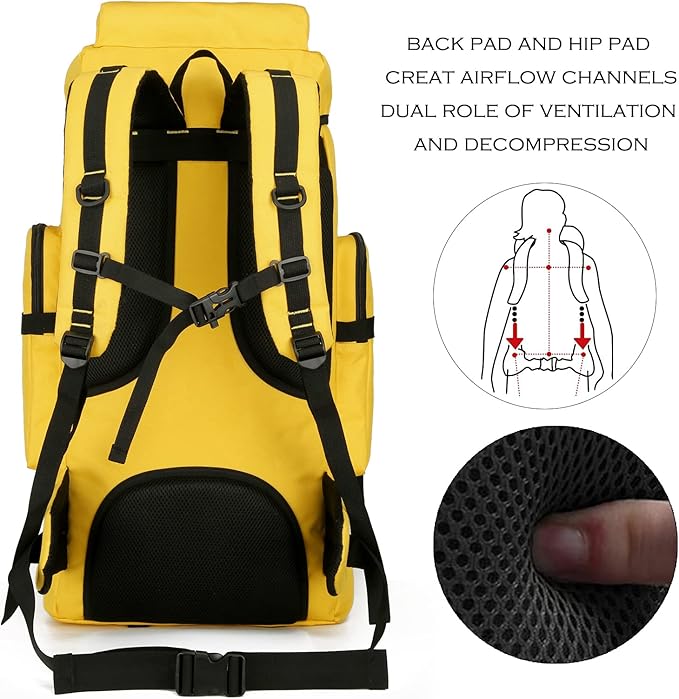Hiking Backpack for Men 70L/100L Camping Backpack Military Rucksack Molle 3 Days Assault Pack for