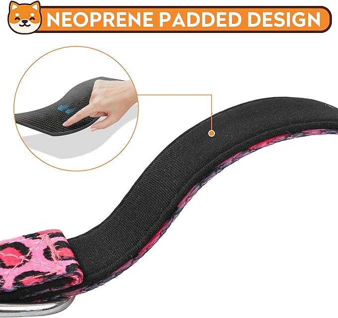 Reflective Dog Collar, Adjustable Soft Neoprene Padded Nylon Pet Collars with Buckle for Puppy and