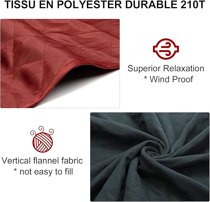 Forceatt Camping Blanket, 79" X 57" Large Outdoor Blanket, Sandproof, Waterproof for Outdoor
