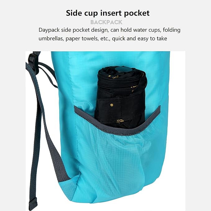 16L Lightweight Foldable Hiking-Backpack Small Packable-Daypack For Travel,Ultralight