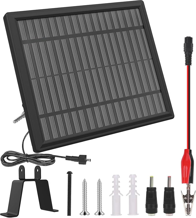 12V 3.6W Solar Panel Charger for Deer Feeders ??Waterproof Solar Battery Maintainer & Trickle