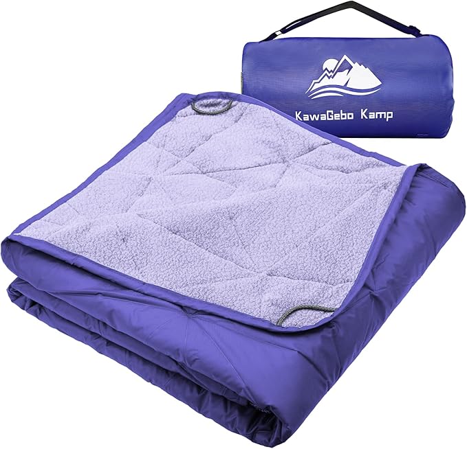 Outdoor Waterproof Blanket, Foldable Fleece Stadium Blanket for Outdoor Sports Event, Camping, Car