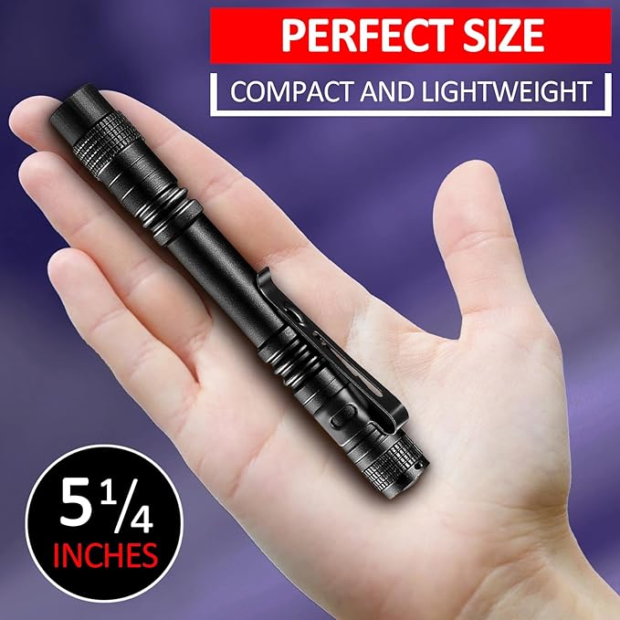 Beieverluck 10 Pack UV Black Light Flashlight Mini 395nm Pen Light with Clip LED Handheld