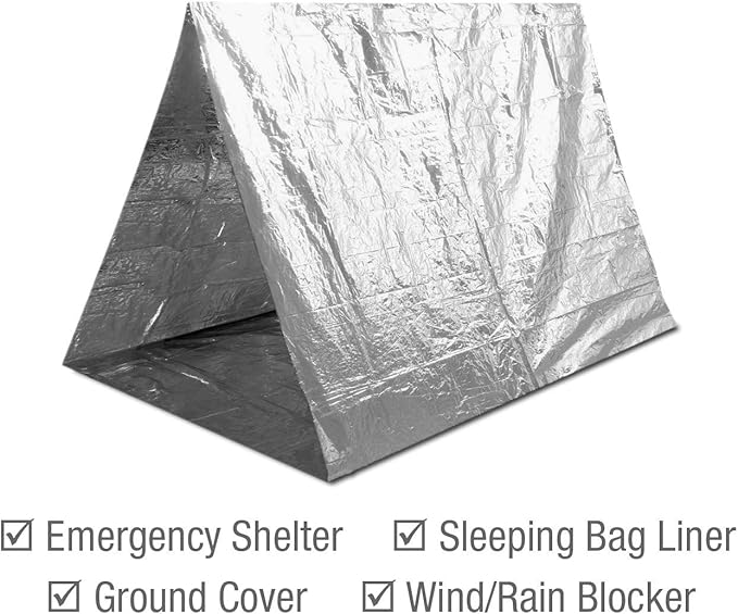 Swiss Safe 10 Pack Mylar Emergency Blankets for Survival - Compact & Insulated for Cold Weather