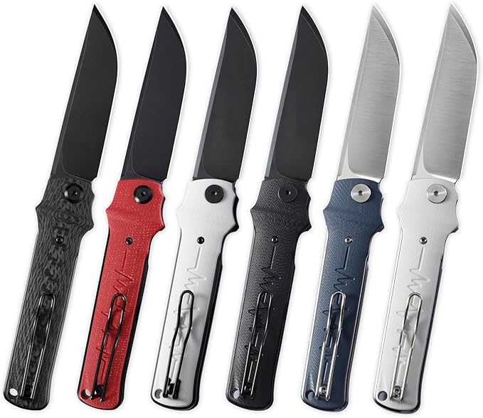 Petrified fish PFB04 Tena Folding Knife, 3.82" D2 Black Stonewashed Blade Micarta Handle Pocket