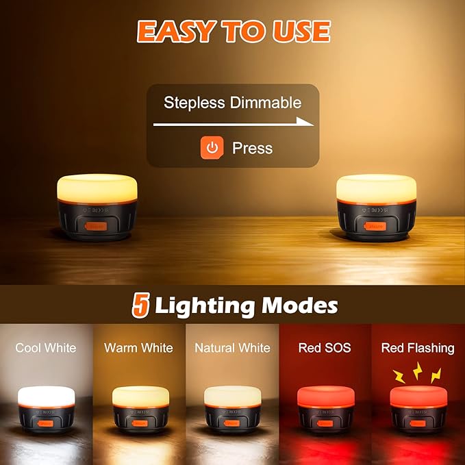 Sinvitron LED Camping Lantern Rechargeable with Remote Control - 1000LM 150H Runtime Tent Light