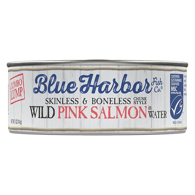 Blue Harbor Fish Co. Wild Pink Salmon in Water with Sea Salt - 5 oz Can (Pack of 12)