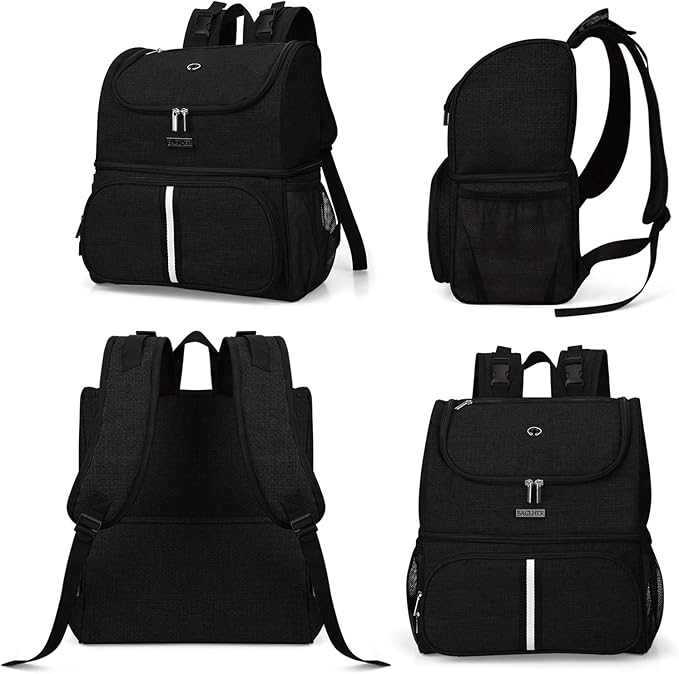 BAGLHER Pet Travel Bag, Double-Layer Pet Supplies Backpack (for All Pet Travel Supplies), Pet