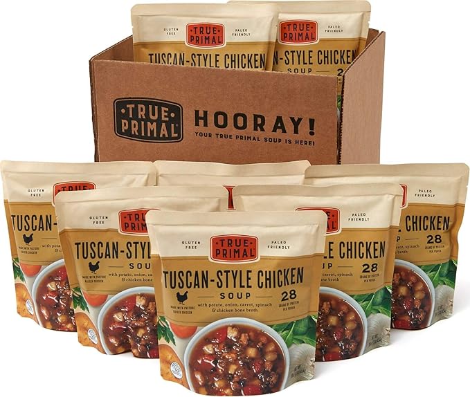 True Primal Tuscan-Style Chicken Soup 8-pack, Ready to eat, Gluten free, Paleo, Pastured chicken