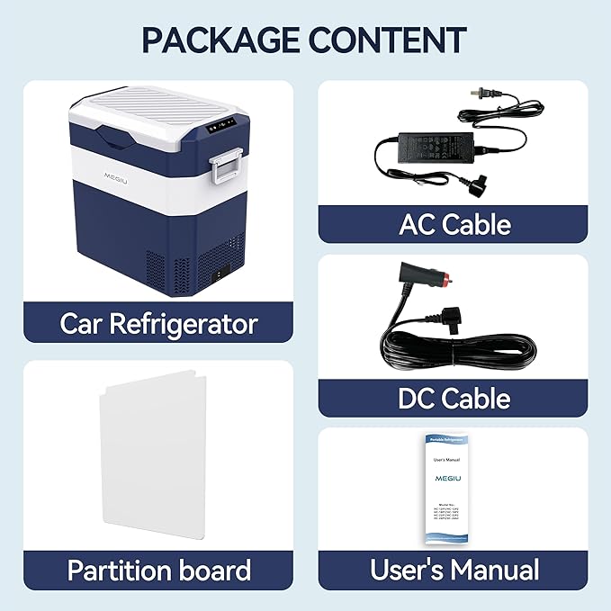 12 Volt Refrigerator Car Fridge Portable 12V 45 Quart Freezer Compressor Cooler 12V/24V DC 110～240