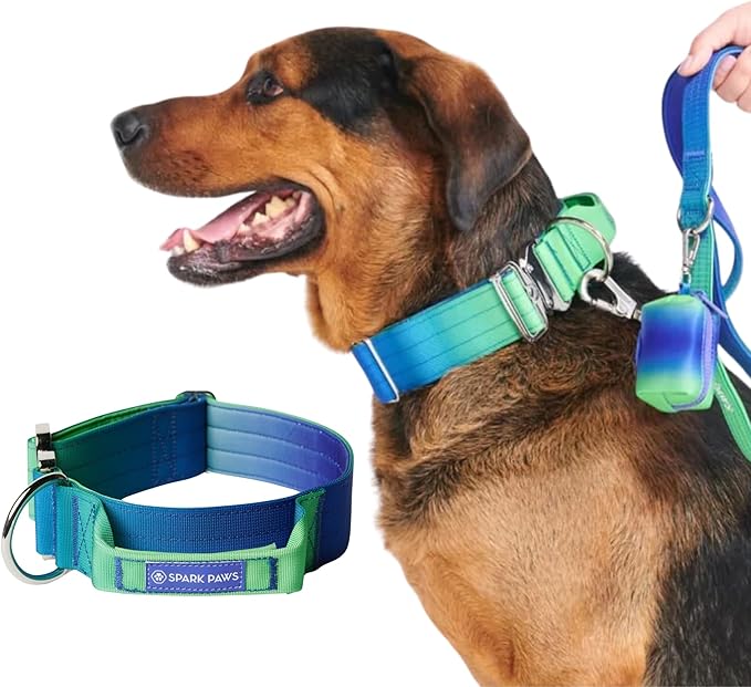 Spark Paws Tactical Dog Collar - Heavy Duty, Premium Quality, Thick and Durable for Large and
