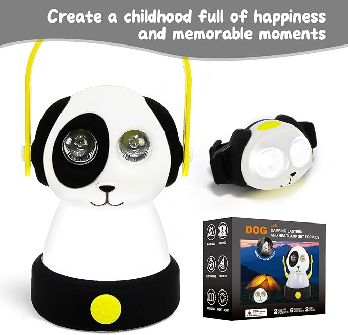 Outdoor Kids Camping Lanterns & Headlamp Set, Battery Powered Night Light, Lightweight LED