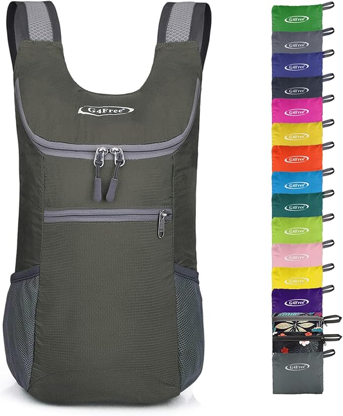 G4Free Lightweight Packable Hiking Backpack for Men Women Small Hiking Daypacks Foldable Shoulder