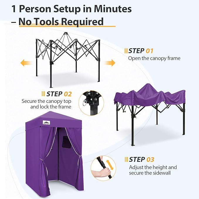 EAGLE PEAK Flex Compact 4x4 Pop-up Canopy Changing Room, Portable Dressing Room, Privacy Changing