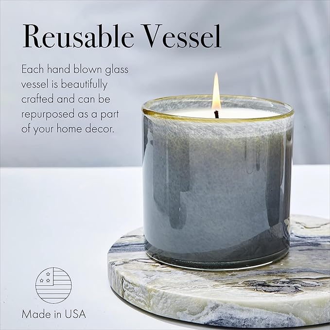 LAFCO New York Signature Candle, Sea & Dune - 15.5 oz, 2 Pack - 90-Hour Burn Time - Reusable, Hand